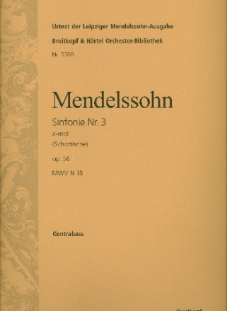 Sinfonie a-Moll Nr.3 op.56 fr Orchester Kontrabass