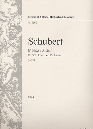 Messe As-Dur D678 fr Soli, gem Chor und Orchester Viola