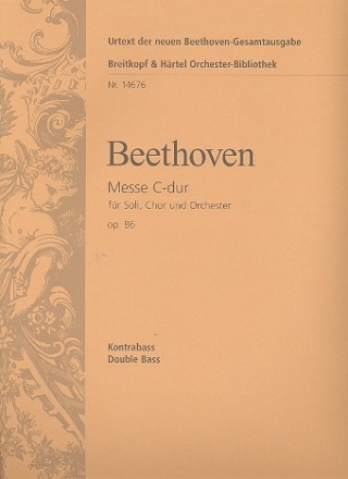 Messe C-Dur op.86 fr Soli, Chor und Orchester Kontrabass