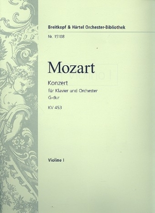 Konzert G-Dur KV453 fr Klavier und Orchester Violine 1