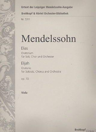 Elias op.70 fr Soli, Chor und Orchester Viola