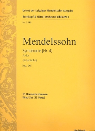 Sinfonie A-Dur Nr.4 op.90 fr Orchester Harmonie