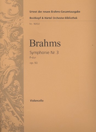 Sinfonie F-Dur Nr.3 op.90 fr Orchester Stimme (Violoncello)