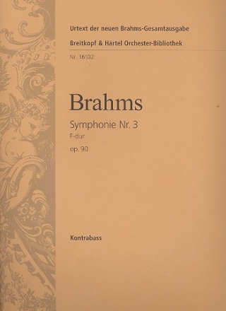 Sinfonie F-Dur Nr.3 op.90 fr Orchester Stimme (Kontraba)