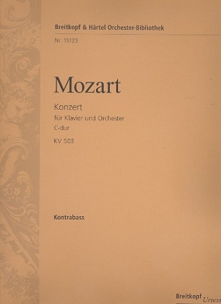 Konzert C-Dur KV503 fr Klavier und Orchester Kontrabass