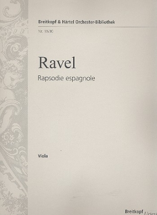 Rapsodie espagnole fr Orchester Viola