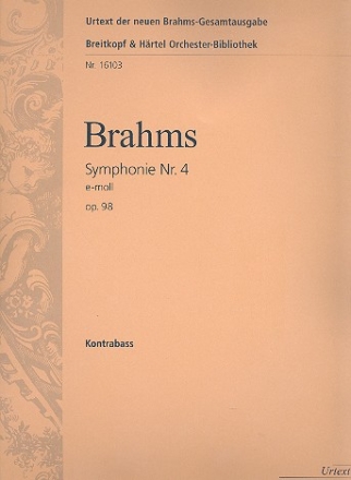 Sinfonie e-Moll Nr.4 op.98 fr Orchester Kontrabass