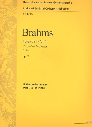 Serenade D-Dur Nr.1 op.11 fr Orchester Harmonie