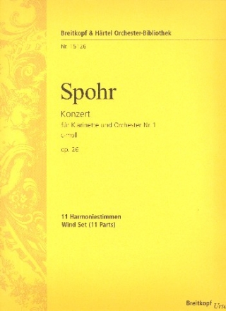 Konzert c-Moll Nr.1 op.26 fr Klarinette und Orchester Harmonie