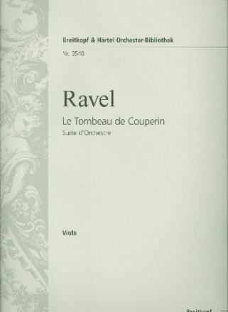 Le tombeau de Couperin fr Orchester Viola