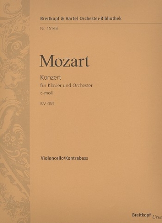 Konzert c-Moll Nr.24 KV491 fr Klavier und Orchester Violoncello / Kontrabass