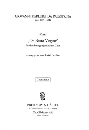 Palestrina, Giovanni Pierl da Missa De beata Virgine fr gem Chor Chorpartitur