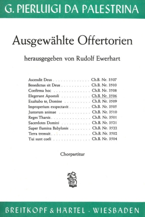 Palestrina, Giovanni Pierl da Elegerunt Apostoli fr 5stg gem Chor Chorpartitur