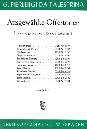 Palestrina, Giovanni Pierl da Sacerdotes Domini fr 5stg gem Chor Chorpartitur