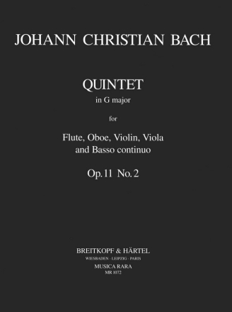 Quintett G-Dur Nr.2 op.11 fr Flte, Oboe, Violine, Viola und Bc Partitur und Stimmen