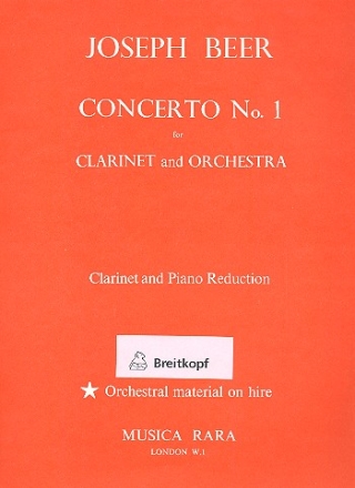 Concerto b major no.1 for clarinet and orchestra for clarinet and piano