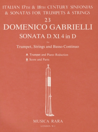 Sonata Nr. XI/4 fr Trompete, Streichorchester und Bc Stimmen