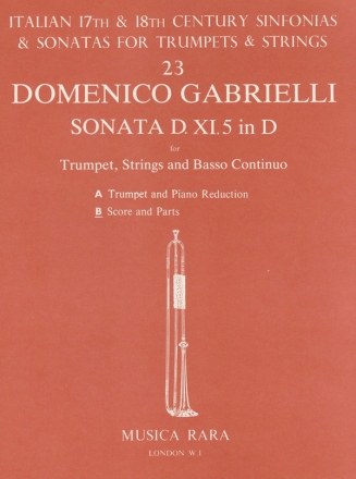 Sonata Nr. XI/5 fr Trompete, Streichorchester und Bc Stimmen