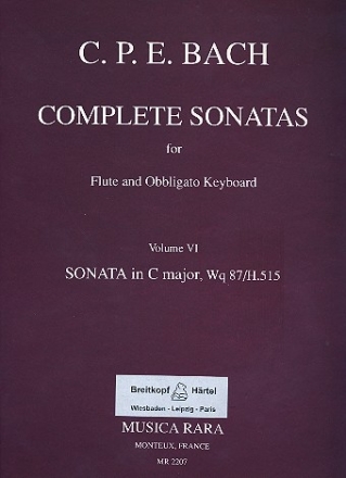 Sonate C-Dur Wq87 fr Querflte und obl. Cembalo