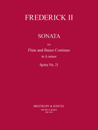 Sonate a-Moll Spitta21 fr Flte und Bc Partitur und Stimmen (Bc ausgesetzt)