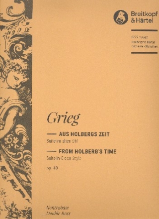 Aus Holbergs Zeit op.40 fr Streichorchester Kontrabass