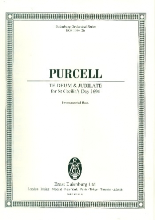 Purcell, Henry, Te Deum und Jubilate Z 232 fr Soli, gem Chor, Streicher und Bc Violoncello/Kontrabass