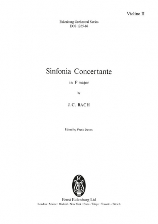 J.Chr. Bach, Sinfonia concertante F-Dur fr Oboe, Cello und Orchester Violine 2