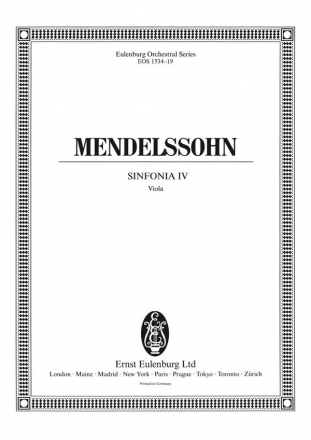 Mendelssohn-Bartholdy, Sinfonia IV c-moll fr Streichorchester Viola