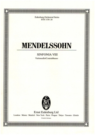 Sinfonia Nr.8 D-Dur MWVN8 fr Streichorchester Violoncello / Kontrabass