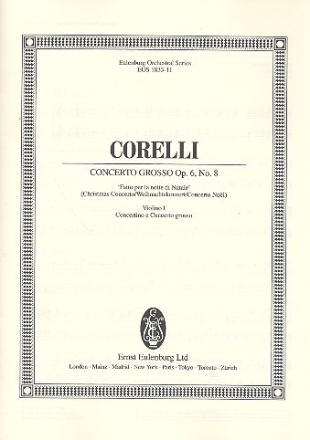 Concerto grosso g-Moll op.6,8 fr 2 Violinen, Violoncello, Streicher und Bc Violine 1