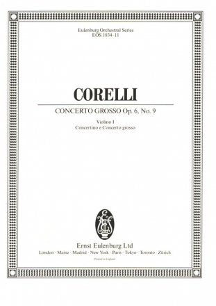 Concerto grosso F-Dur op.6,9 fr 2 Violinen, Violoncello, Streicher und Bc Violine 1