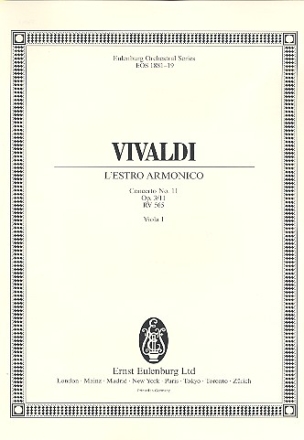 Konzert d-Moll L'Estro Armonico op.3,11 RV565 fr 2 Violinen, Violoncello, Streicher und Bc Viola 1