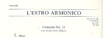 Konzert E-Dur L'Estro Armonico op.3,12 RV265 fr Violine, Streicher und Bc Violoncello