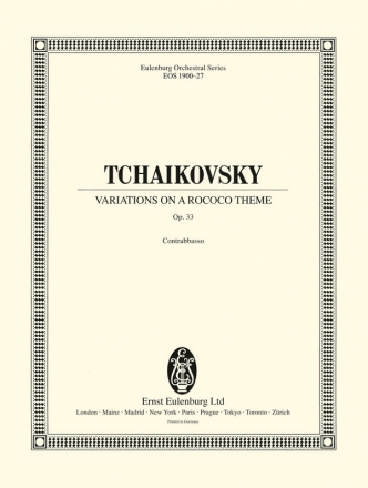 Tschaikowsky, Pjotr Iljitsch, Variationen ber ein Rokoko-Thema op. 33 fr Orchester Kontrabass