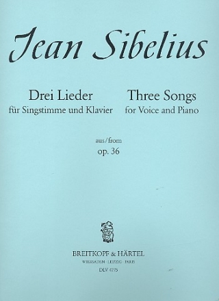 3 Lieder op.36 fr Gesang (hoch) und Klavier