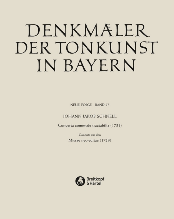 Schnell, Johann Jacob Denkmler der Tonkunst in Bayern (Neue Folge)