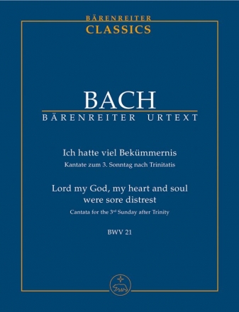 Ich hatte viel Bekmmernis Kantate Nr.21 BWV21 Studienpartitur (dt)