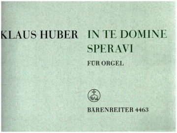 In te domine speravi fr Orgel