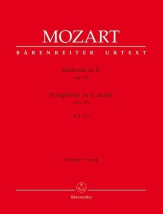 Sinfonie G-Dur KV129 Nr.17 fr Orchester Partitur