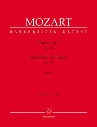 Sinfonie - KV 130 Partitur, Urtextausgabe Orch