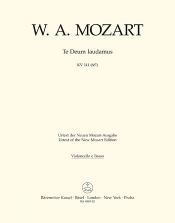 Te Deum laudamus KV141 fr Chor und Orchester Cello / Ba