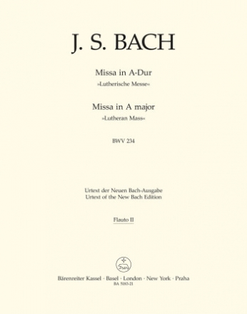 Missa - BWV 234 Stimme(n), Urtextausgabe Fl2