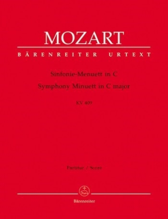 Sinfonie-Menuett C-Dur KV409 fr Orchester Partitur