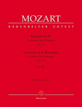 Konzert Es-Dur KV482 Nr.22 fr Klavier und Orchester Partitur