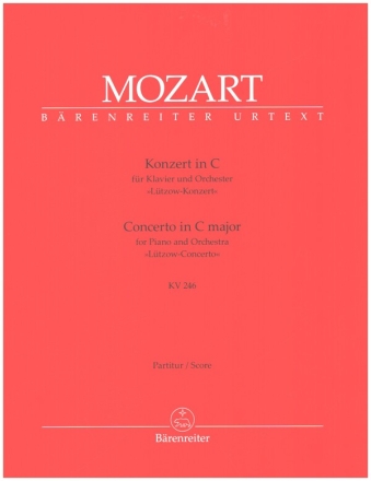 Konzert in C KV246 fr Klavier und Orchester Partitur