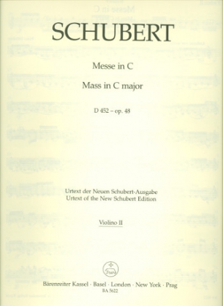 Messe C-Dur op.48 D452 fr Soli, gem Chor, Orchester und Orgel Violine 2