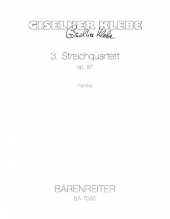 Streichquartett - Partitur StrQuar