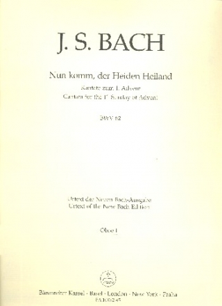 Nun komm, der Heiden Heiland Kantate Nr.62 BWV62 Harmoniestimmen