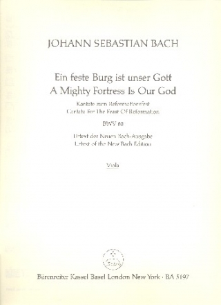 Ein feste Burg ist unser Gott Kantate Nr.80 BWV80 Viola