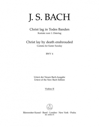 Christ lag in Todesbanden Kantate zum 1. Ostertag BWV 4 Stimme(n) V2